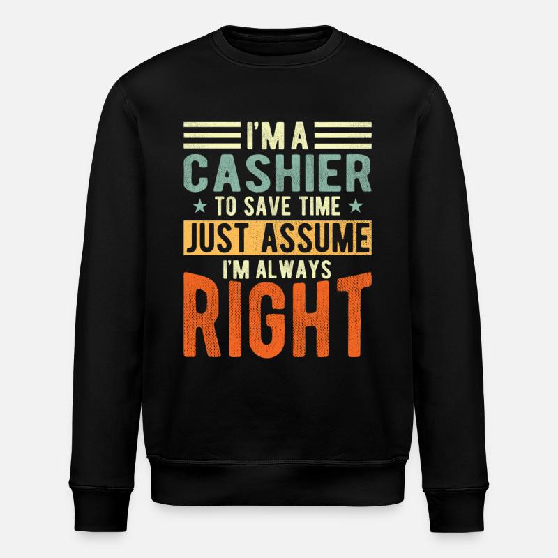 Caissier - Sweat bio ROLLER Stanley/Stella Unisexe - noir