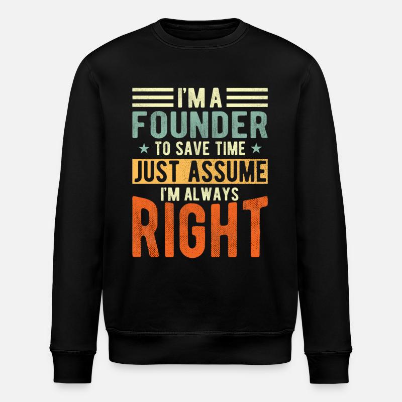 Founder - Stanley/Stella ROLLER Unisex Organic Sweatshirt - black