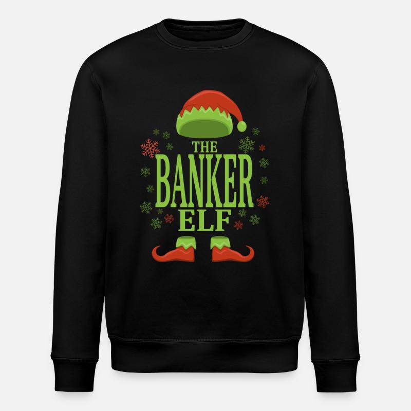 Elfe de Noël banquier - Sweat bio ROLLER Stanley/Stella Unisexe - noir