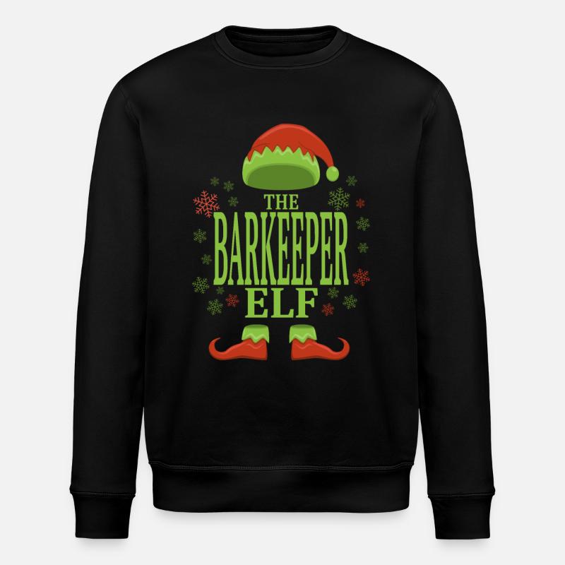 Barkeeper Weihnachtself - Stanley/Stella Unisex Bio-Sweatshirt ROLLER - Schwarz