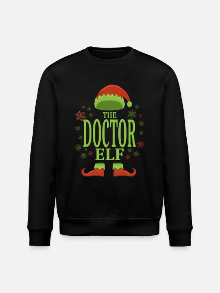 Doktor Weihnachtself - Stanley/Stella Unisex Bio-Sweatshirt ROLLER - Schwarz