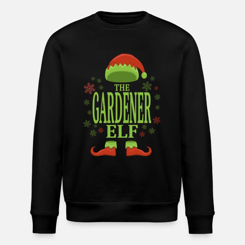 Gärtner Weihnachtself - Stanley/Stella Unisex Bio-Sweatshirt ROLLER - Schwarz