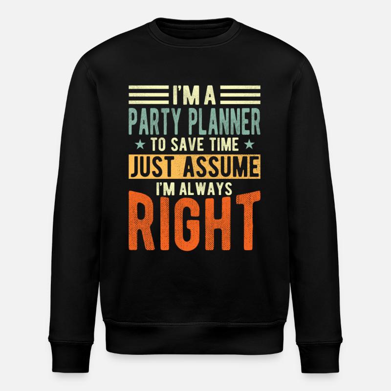 Party planner - Stanley/Stella ROLLER Unisex Organic Sweatshirt - black