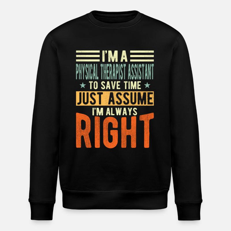 Physiotherapist Assistant - Stanley/Stella ROLLER Unisex Organic Sweatshirt - black