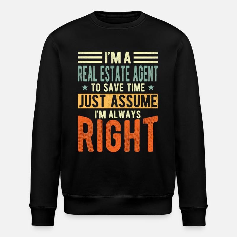 Realtor - Stanley/Stella ROLLER Unisex Organic Sweatshirt - black