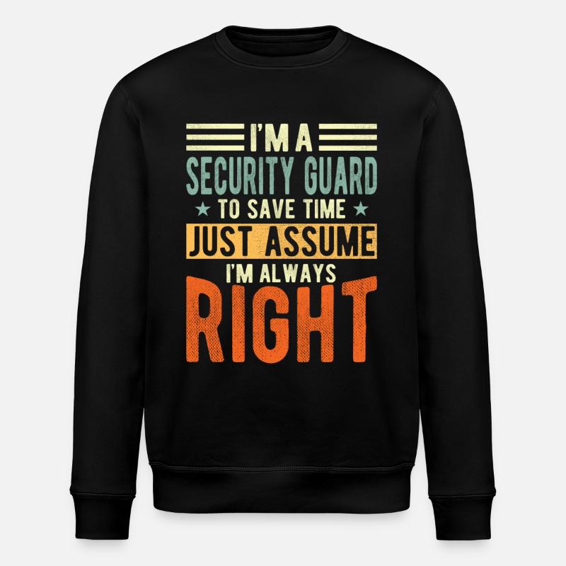 Security officer - Stanley/Stella ROLLER Unisex Organic Sweatshirt - black