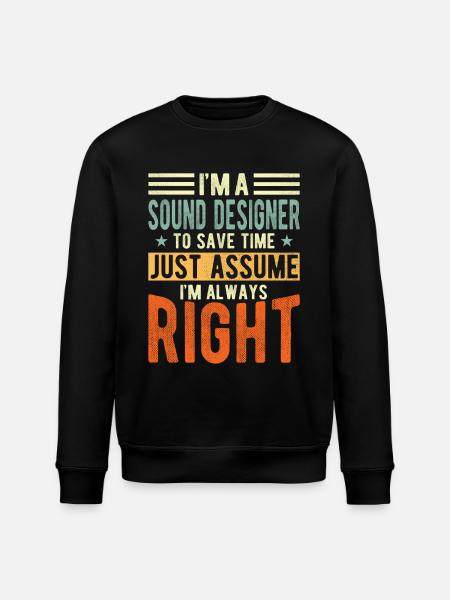 Sound Designer - Stanley/Stella ROLLER Unisex Organic Sweatshirt - black