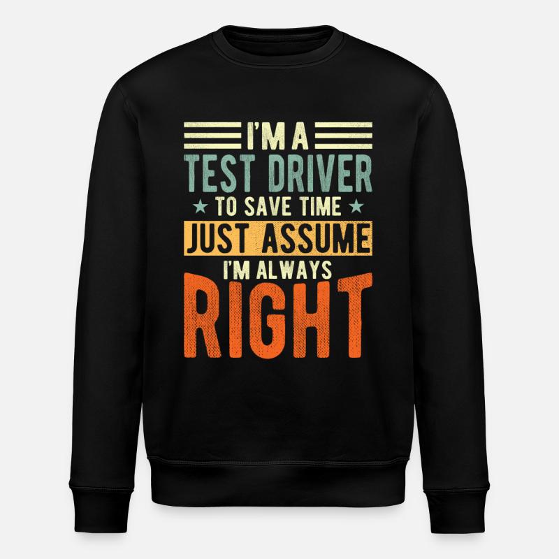 Test driver - Stanley/Stella ROLLER Unisex Organic Sweatshirt - black