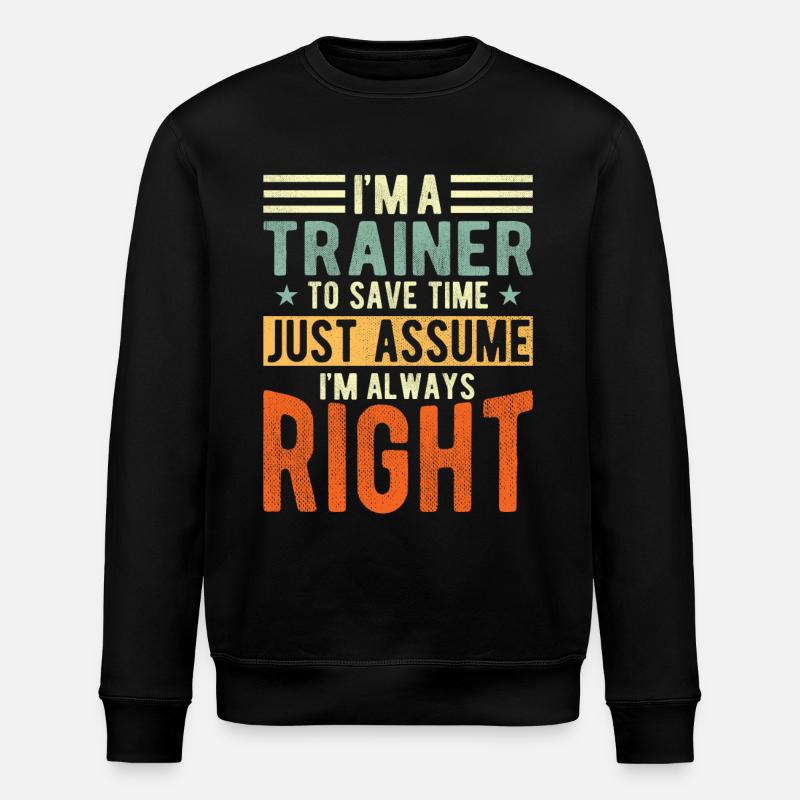 Entraîneur - Sweat bio ROLLER Stanley/Stella Unisexe - noir