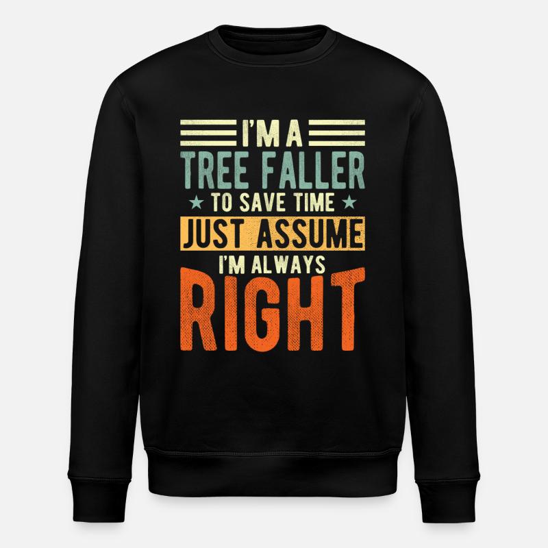 Baumfaller - Sweat bio ROLLER Stanley/Stella Unisexe - noir