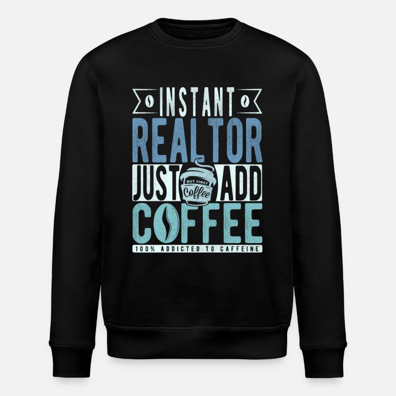 Courtier café dicton - Sweat bio ROLLER Stanley/Stella Unisexe - noir