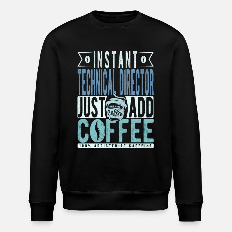 Directeur technique Café Dicton - Sweat bio ROLLER Stanley/Stella Unisexe - noir