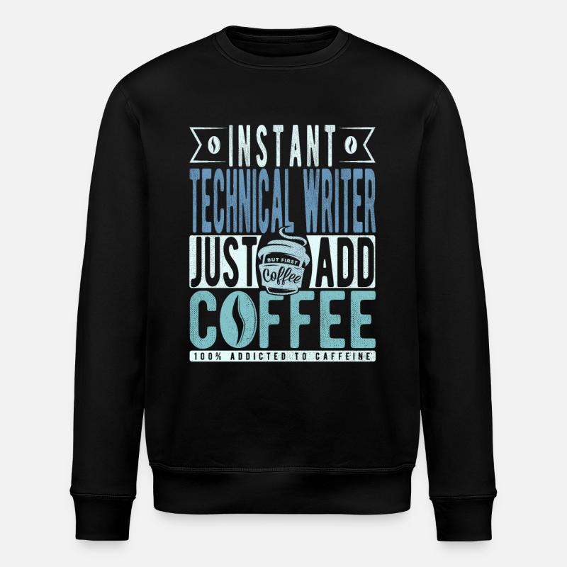 Technischer Schreiber Kaffee Spruch - Stanley/Stella Unisex Bio-Sweatshirt ROLLER - Schwarz
