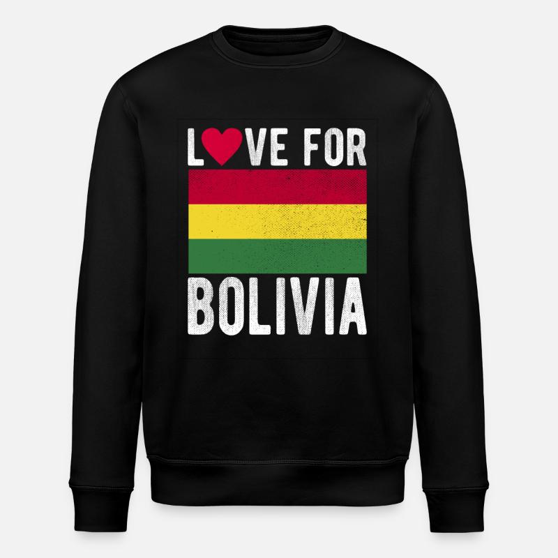 Bolivia Souvenir - Stanley/Stella ROLLER Unisex Organic Sweatshirt - black