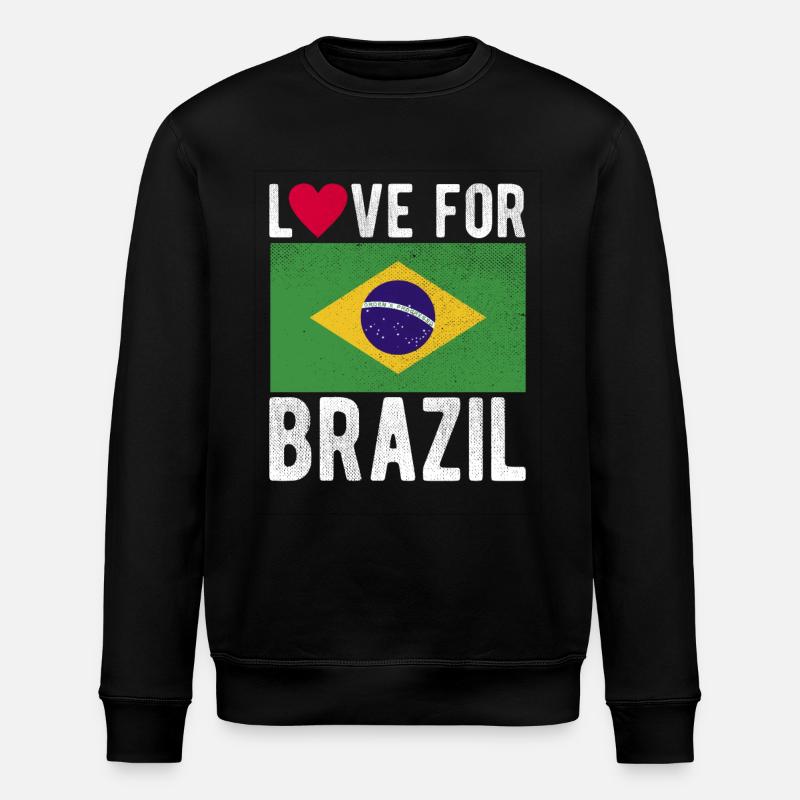 Brasilien Souvenir - Stanley/Stella Unisex Bio-Sweatshirt ROLLER - Schwarz