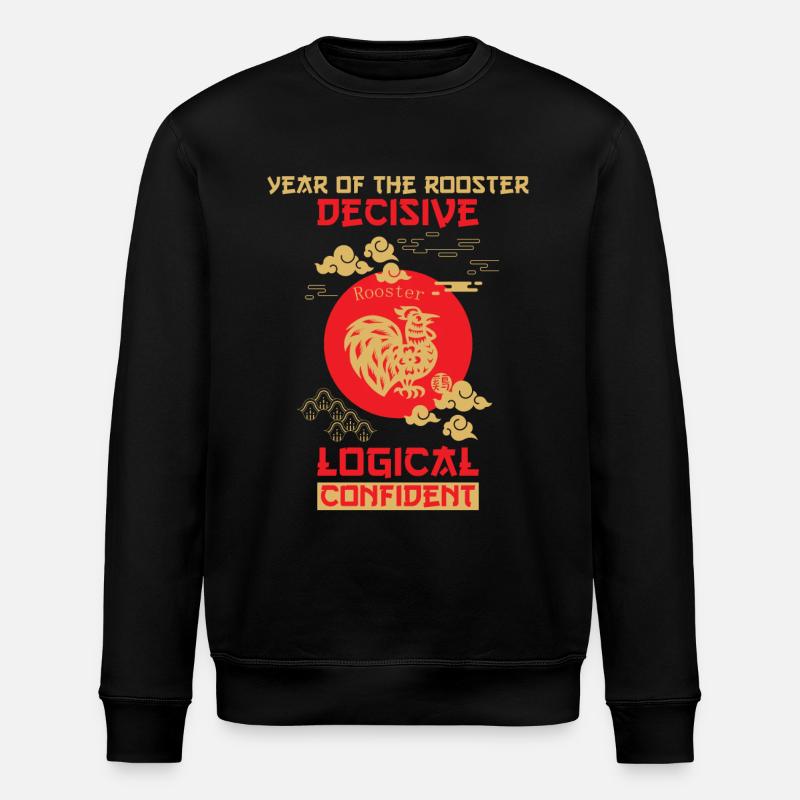 Signe chinois du coq - Sweat bio ROLLER Stanley/Stella Unisexe - noir