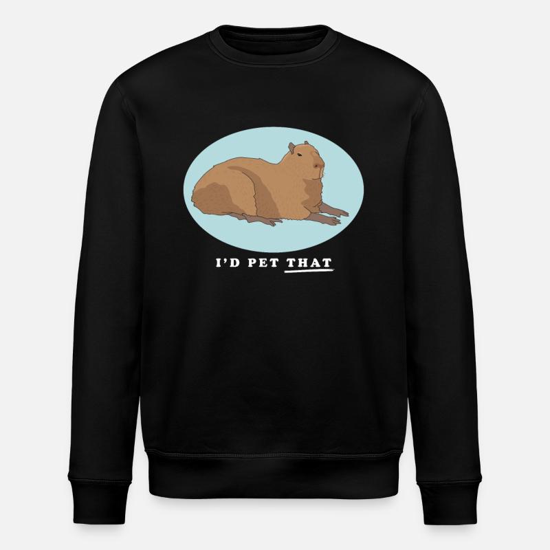 Capybara capybara | Capybaras Gift - Stanley/Stella ROLLER Unisex Organic Sweatshirt - black