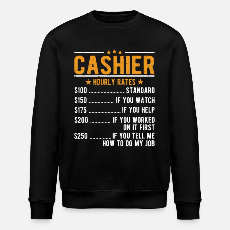 Caissier Salaire horaire - Sweat bio ROLLER Stanley/Stella Unisexe - noir