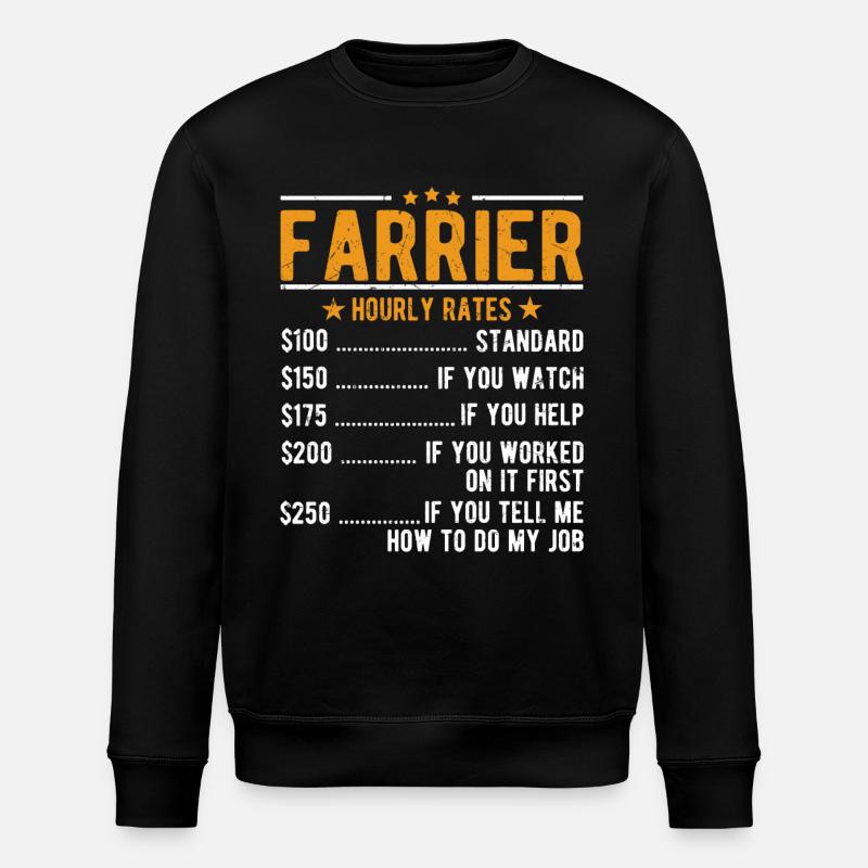 Farrier hourly wage - Stanley/Stella ROLLER Unisex Organic Sweatshirt - black