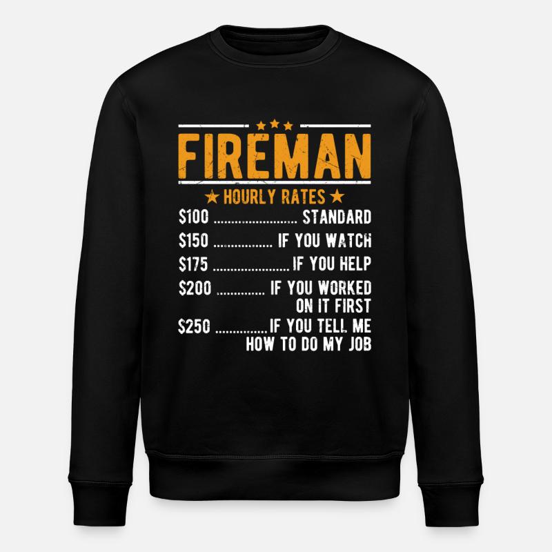 Salaire horaire des pompiers - Sweat bio ROLLER Stanley/Stella Unisexe - noir