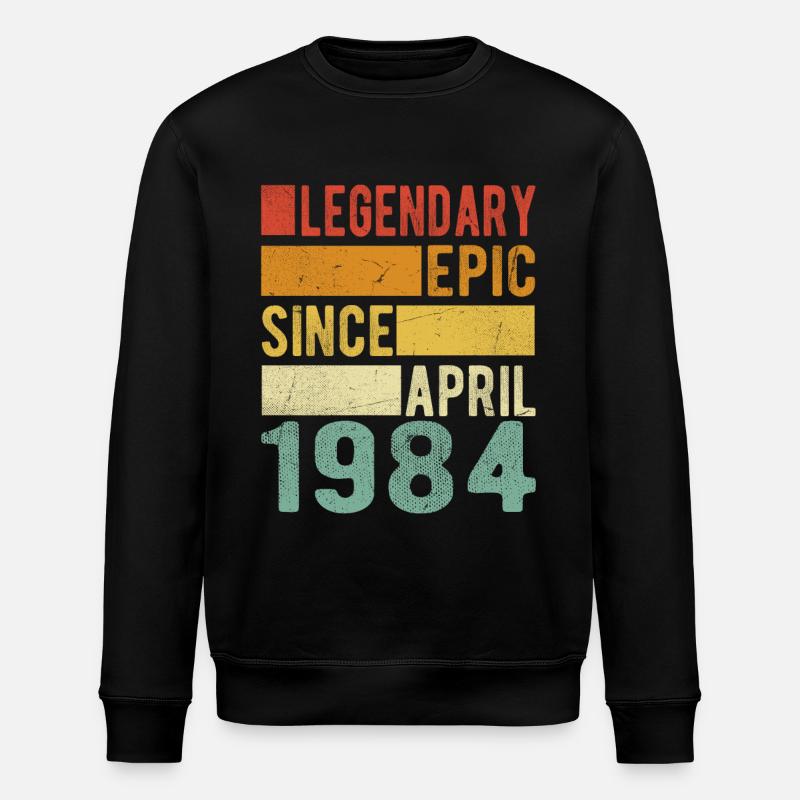 Anniversaire avril 1984 Épopée légendaire - Sweat bio ROLLER Stanley/Stella Unisexe - noir