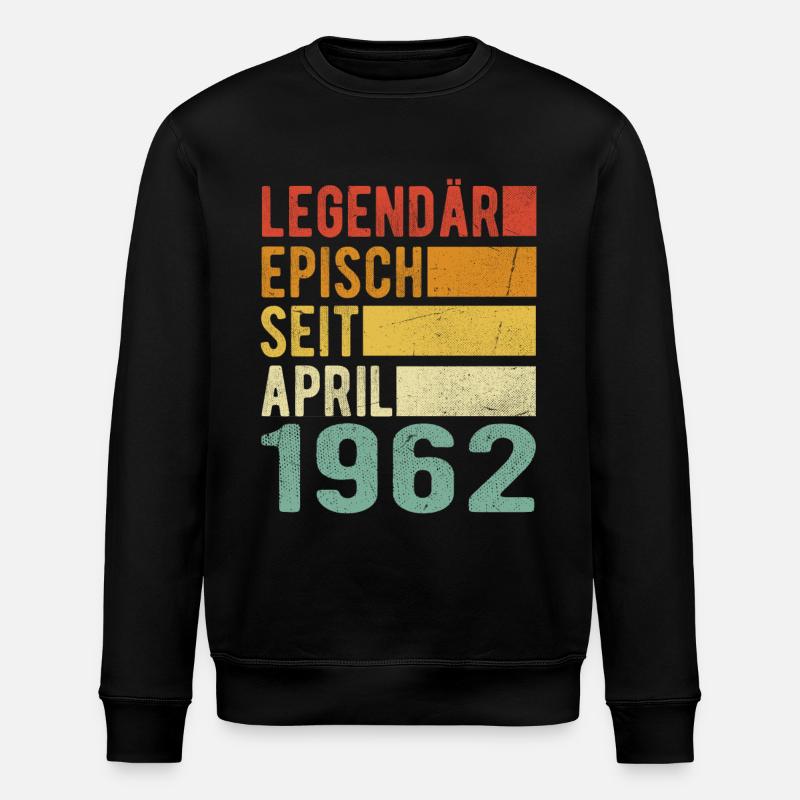 Legendär seit April 1962 - Stanley/Stella Unisex Bio-Sweatshirt ROLLER - Schwarz