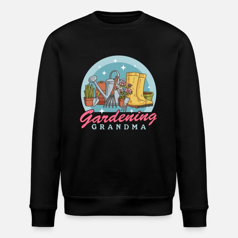 Garten Hobbygärtner Gartenarbeit Oma Geschenk - Stanley/Stella Unisex Bio-Sweatshirt ROLLER - Schwarz