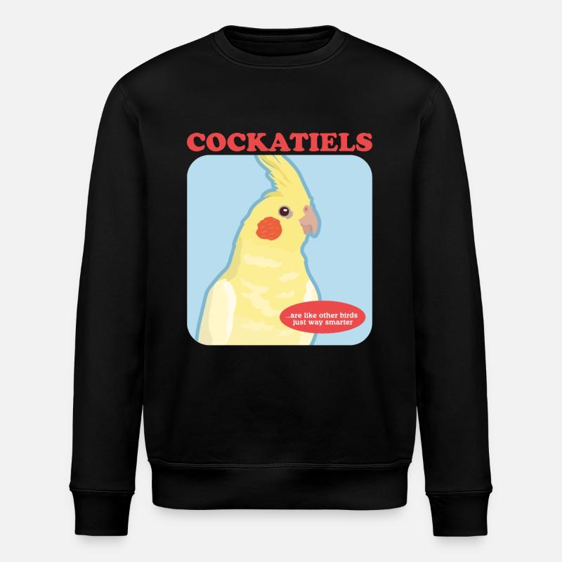 Nymphensittiche Vogelbesitzer Geschenk - Stanley/Stella Unisex Bio-Sweatshirt ROLLER - Schwarz