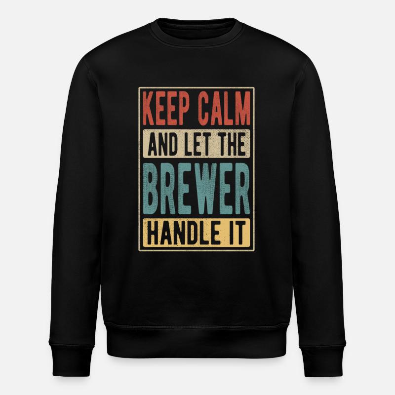 Brewer Retro Gift - Stanley/Stella ROLLER Unisex Organic Sweatshirt - black