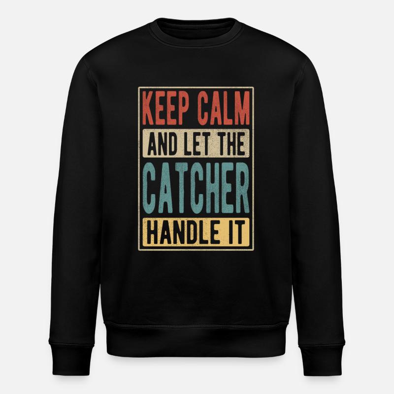 Catcher Retro Gift - Stanley/Stella ROLLER Unisex Organic Sweatshirt - black