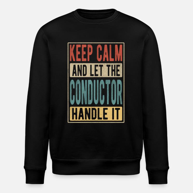 Dirigent Retro Geschenk - Stanley/Stella Unisex Bio-Sweatshirt ROLLER - Schwarz