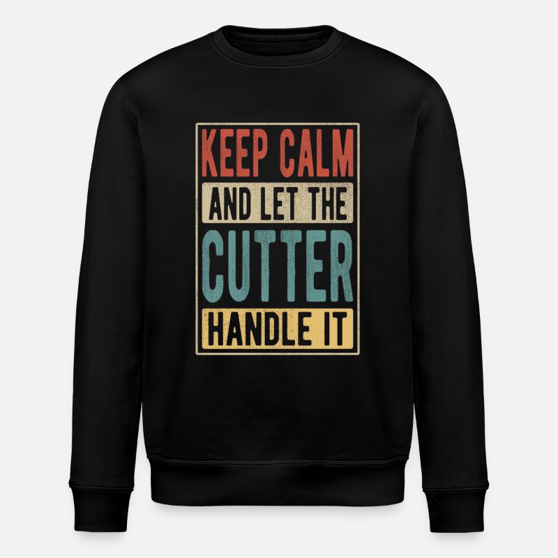 Cutter Retro Gift - Stanley/Stella ROLLER Unisex Organic Sweatshirt - black