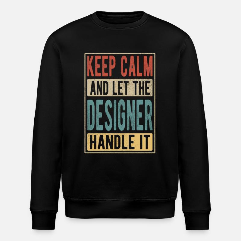 Designer Retro Geschenk - Stanley/Stella Unisex Bio-Sweatshirt ROLLER - Schwarz