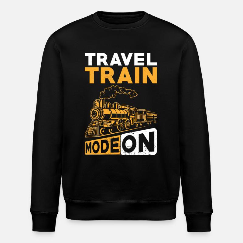 Voyage en train - Sweat bio ROLLER Stanley/Stella Unisexe - noir