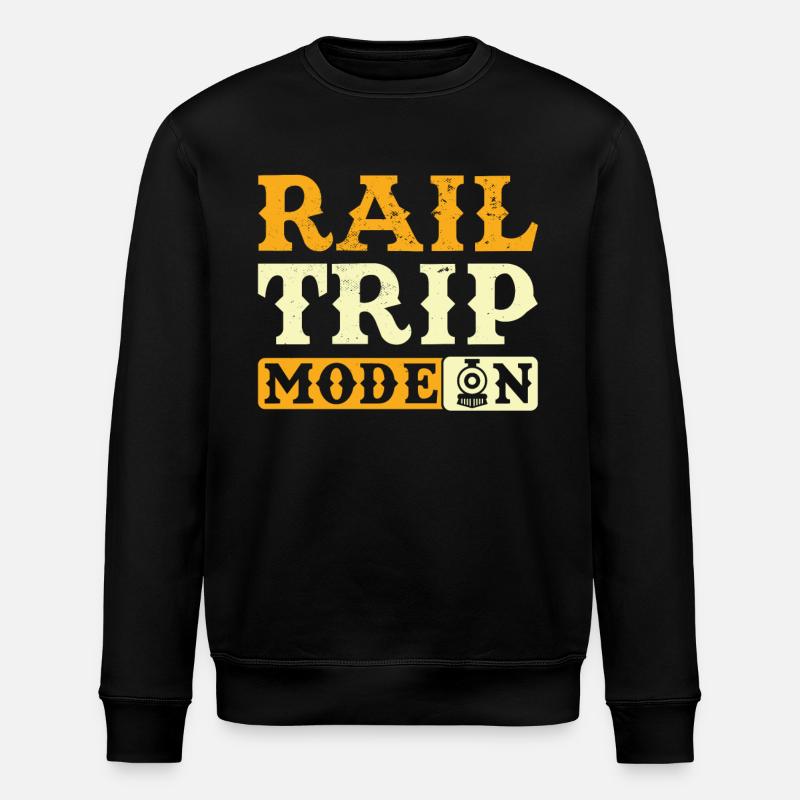 Voyage en train - Sweat bio ROLLER Stanley/Stella Unisexe - noir