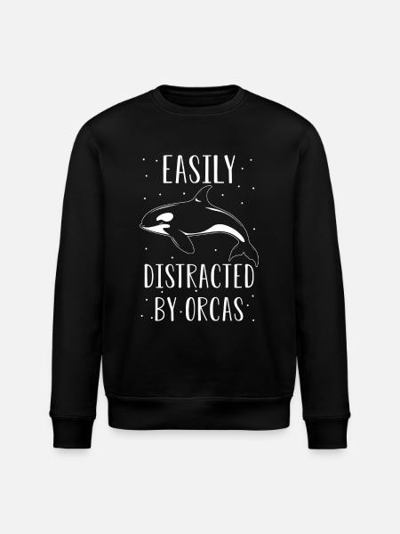 Orca Wal Spruch - Stanley/Stella Unisex Bio-Sweatshirt ROLLER - Schwarz