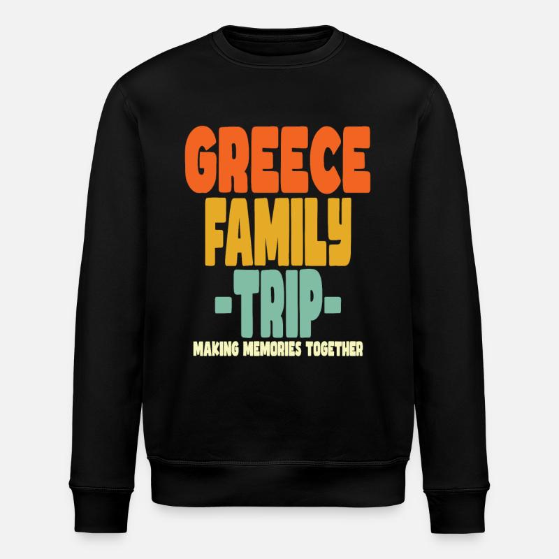 Grèce Vacances en famille - Sweat bio ROLLER Stanley/Stella Unisexe - noir