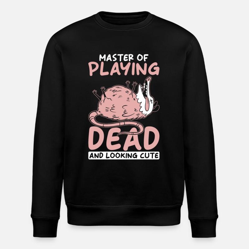 Opossum Spruch - Stanley/Stella Unisex Bio-Sweatshirt ROLLER - Schwarz