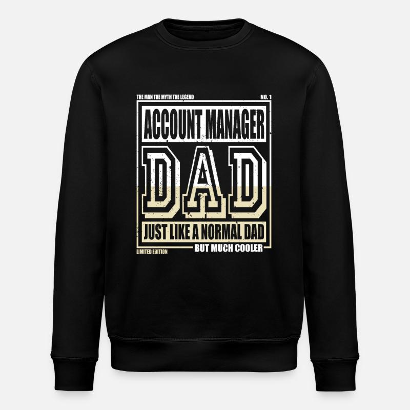 Accountant Dad Gift - Stanley/Stella ROLLER Unisex Organic Sweatshirt - black