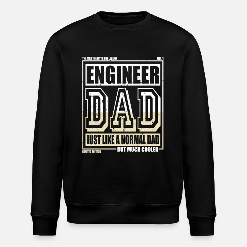 Ingenieur Papa Geschenk - Stanley/Stella Unisex Bio-Sweatshirt ROLLER - Schwarz