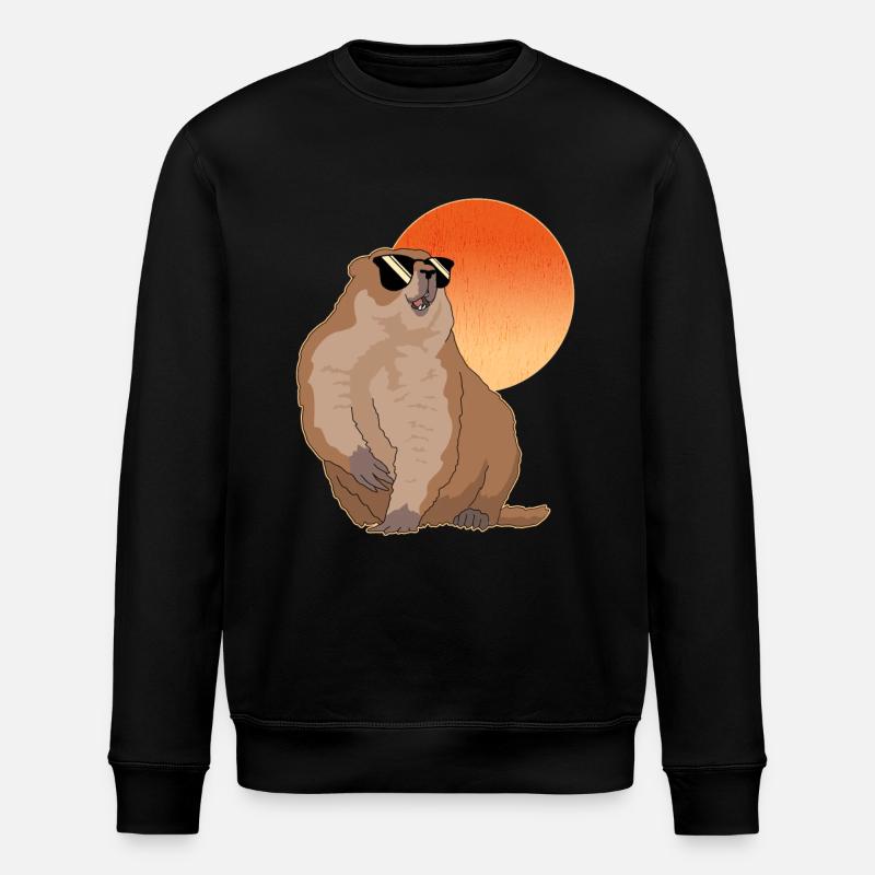 Marmotte Munggen Mankai marmotte cadeau - Sweat bio ROLLER Stanley/Stella Unisexe - noir