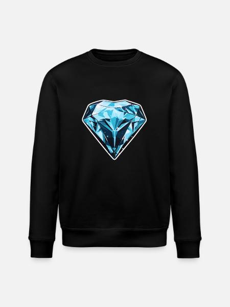 Diamond Heart - Stanley/Stella ROLLER Unisex Organic Sweatshirt - black