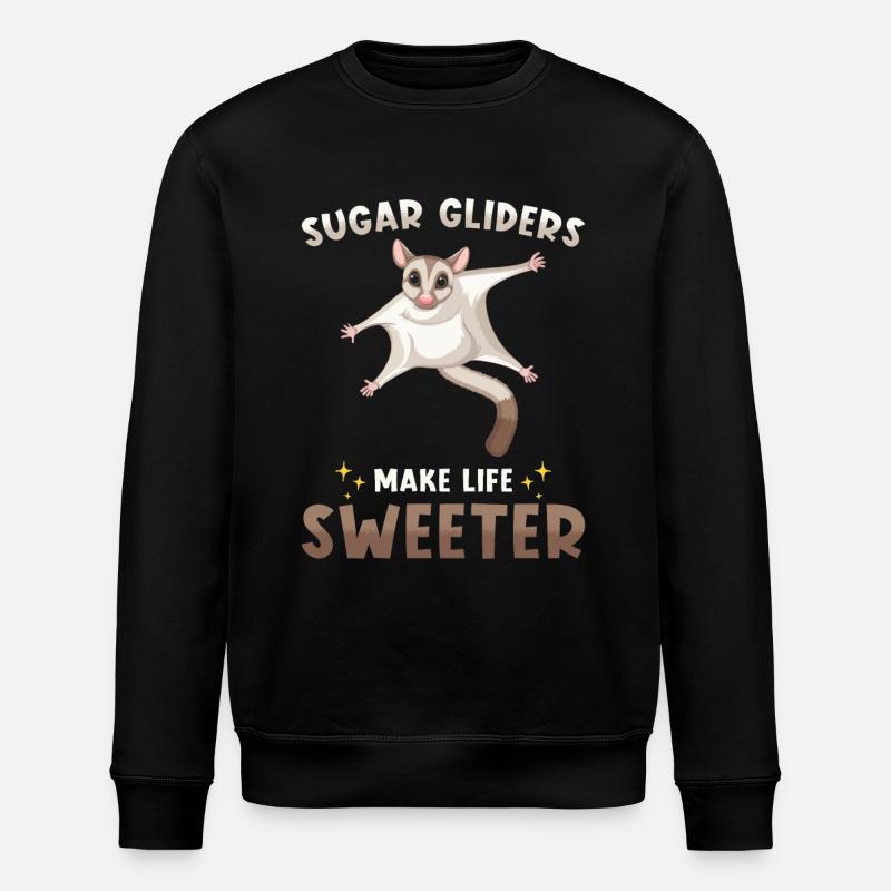 Sugar Glider Saying - Stanley/Stella ROLLER Unisex Organic Sweatshirt - black
