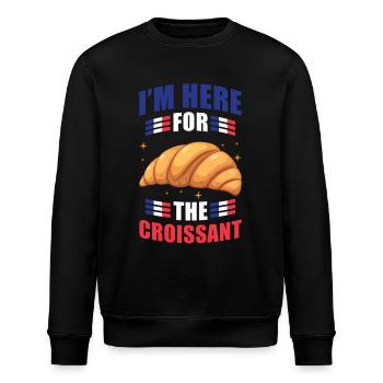 Croissant - Sweat bio ROLLER Stanley/Stella Unisexe - noir - Devant - Nik (191cm)