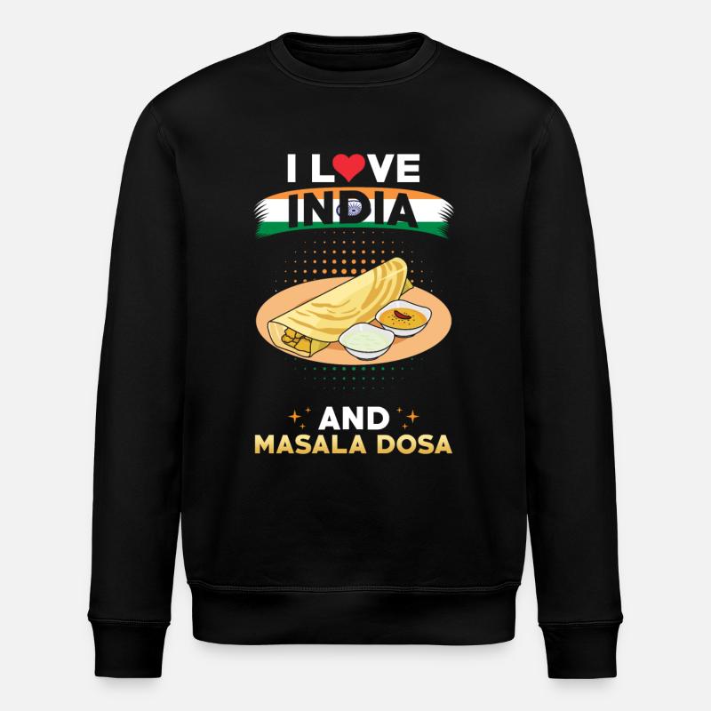 Masala Dosa Inde Cuisine indienne - Sweat bio ROLLER Stanley/Stella Unisexe - noir