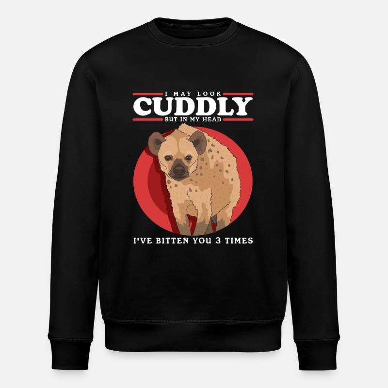 Hyäne Hyänen Tüpfelhyäne Geschenk - Stanley/Stella Unisex Bio-Sweatshirt ROLLER - Schwarz