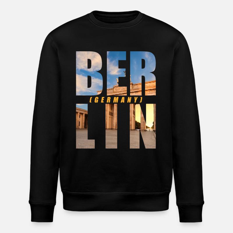 Berlin Germany Souvenir - Stanley/Stella ROLLER Unisex Organic Sweatshirt - black