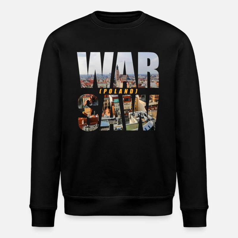 Varsovie Pologne Souvenir - Sweat bio ROLLER Stanley/Stella Unisexe - noir