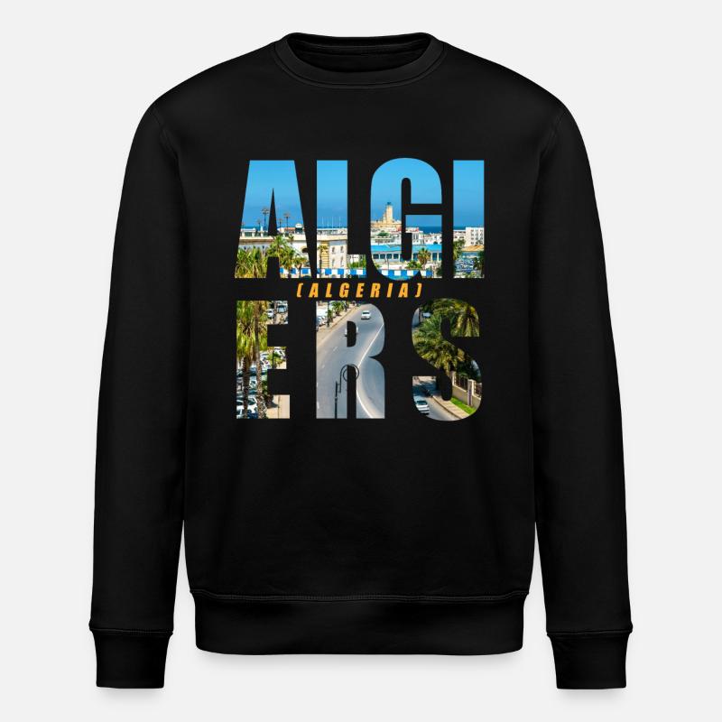 Algiers Algeria Souvenir - Stanley/Stella ROLLER Unisex Organic Sweatshirt - black
