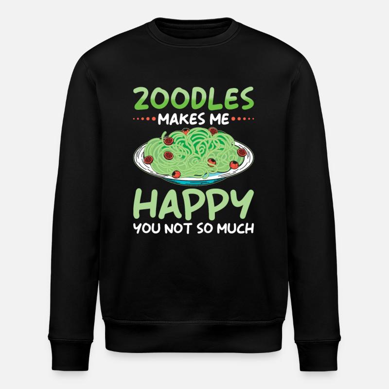 Zoodles Zucchini Pasta Spruch - Stanley/Stella Unisex Bio-Sweatshirt ROLLER - Schwarz